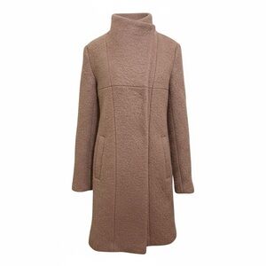 Kenneth Cole Blush Pink Wool Blend Pea Coat Women's XS Bouclé Jacket Minimalist
